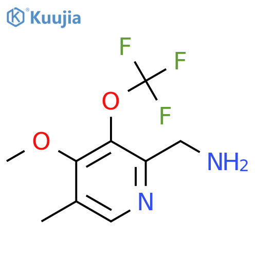 2-(Aminomethyl)-4-methoxy-5-methyl-3-(trifluoromethoxy)pyridine structure