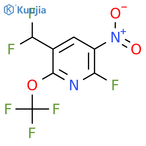 5-(Difluoromethyl)-2-fluoro-3-nitro-6-(trifluoromethoxy)pyridine structure