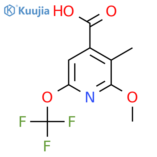 2-Methoxy-3-methyl-6-(trifluoromethoxy)pyridine-4-carboxylic acid structure