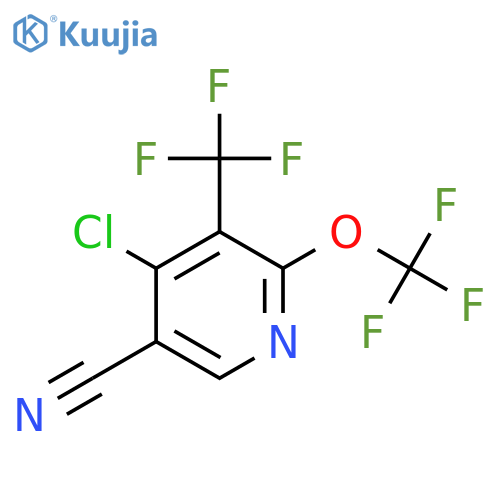 4-Chloro-5-cyano-2-(trifluoromethoxy)-3-(trifluoromethyl)pyridine structure