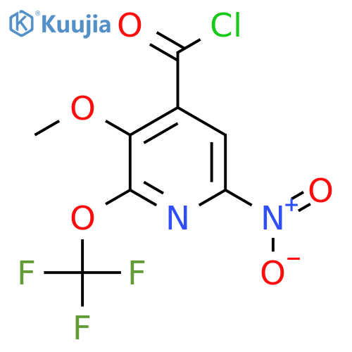 3-Methoxy-6-nitro-2-(trifluoromethoxy)pyridine-4-carbonyl chloride structure