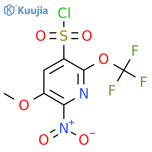 3-Methoxy-2-nitro-6-(trifluoromethoxy)pyridine-5-sulfonyl chloride structure