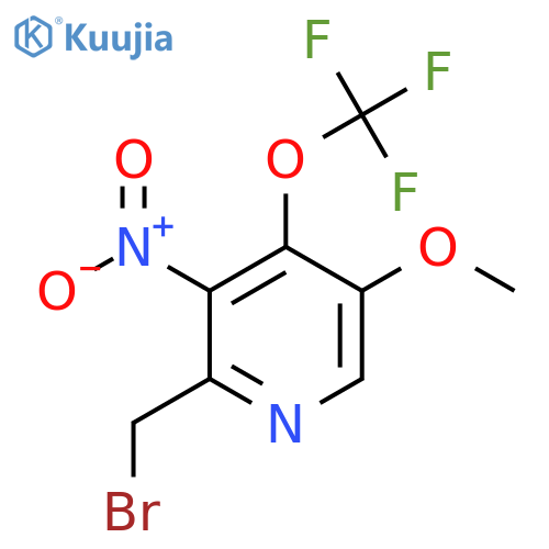 2-(Bromomethyl)-5-methoxy-3-nitro-4-(trifluoromethoxy)pyridine structure