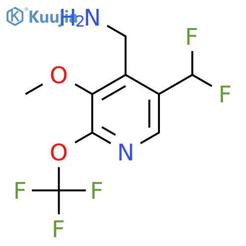4-(Aminomethyl)-5-(difluoromethyl)-3-methoxy-2-(trifluoromethoxy)pyridine structure