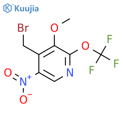 4-(Bromomethyl)-3-methoxy-5-nitro-2-(trifluoromethoxy)pyridine structure