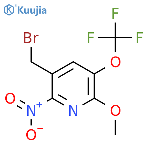 3-(Bromomethyl)-6-methoxy-2-nitro-5-(trifluoromethoxy)pyridine structure
