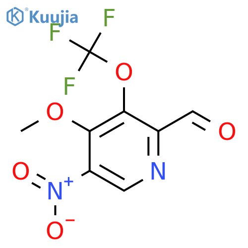 4-Methoxy-5-nitro-3-(trifluoromethoxy)pyridine-2-carboxaldehyde structure