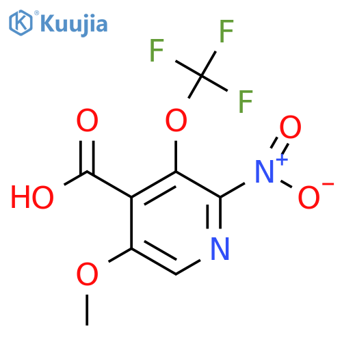 5-Methoxy-2-nitro-3-(trifluoromethoxy)pyridine-4-carboxylic acid structure