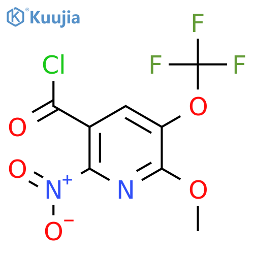 2-Methoxy-6-nitro-3-(trifluoromethoxy)pyridine-5-carbonyl chloride structure