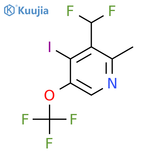 3-(Difluoromethyl)-4-iodo-2-methyl-5-(trifluoromethoxy)pyridine structure