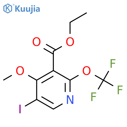 Ethyl 5-iodo-4-methoxy-2-(trifluoromethoxy)pyridine-3-carboxylate structure