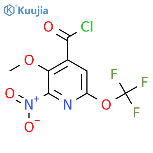 3-Methoxy-2-nitro-6-(trifluoromethoxy)pyridine-4-carbonyl chloride structure