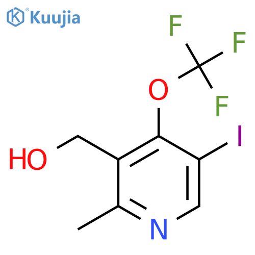 5-Iodo-2-methyl-4-(trifluoromethoxy)pyridine-3-methanol structure