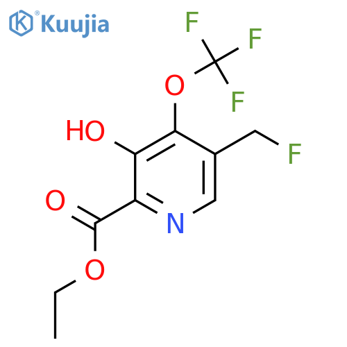 Ethyl 5-(fluoromethyl)-3-hydroxy-4-(trifluoromethoxy)pyridine-2-carboxylate structure