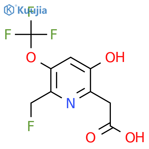 2-(Fluoromethyl)-5-hydroxy-3-(trifluoromethoxy)pyridine-6-acetic acid structure
