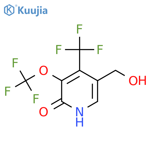 2-Hydroxy-3-(trifluoromethoxy)-4-(trifluoromethyl)pyridine-5-methanol structure