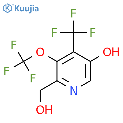 5-Hydroxy-3-(trifluoromethoxy)-4-(trifluoromethyl)pyridine-2-methanol structure