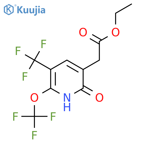 Ethyl 2-hydroxy-6-(trifluoromethoxy)-5-(trifluoromethyl)pyridine-3-acetate structure
