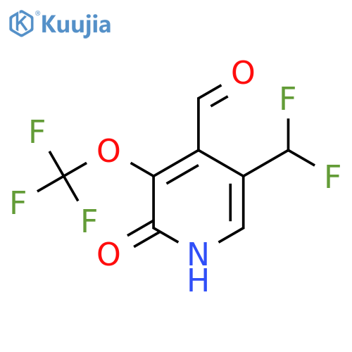 5-(Difluoromethyl)-2-hydroxy-3-(trifluoromethoxy)pyridine-4-carboxaldehyde structure