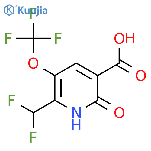 2-(Difluoromethyl)-6-hydroxy-3-(trifluoromethoxy)pyridine-5-carboxylic acid structure