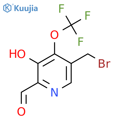 5-(Bromomethyl)-3-hydroxy-4-(trifluoromethoxy)pyridine-2-carboxaldehyde structure