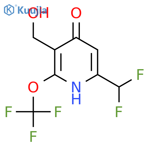 6-(Difluoromethyl)-4-hydroxy-2-(trifluoromethoxy)pyridine-3-methanol structure