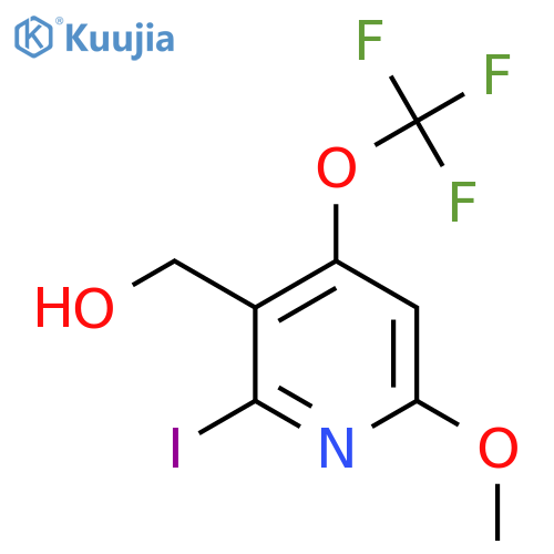 2-Iodo-6-methoxy-4-(trifluoromethoxy)pyridine-3-methanol structure