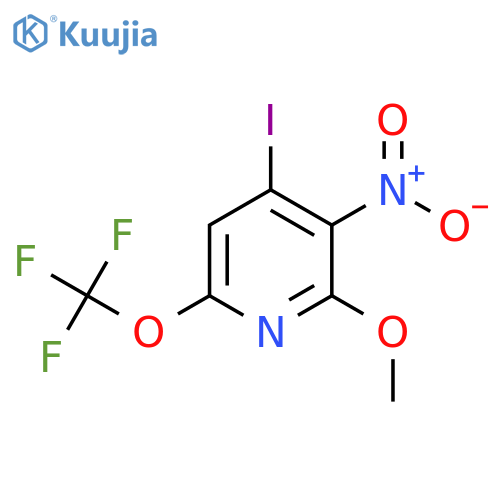 4-Iodo-2-methoxy-3-nitro-6-(trifluoromethoxy)pyridine structure