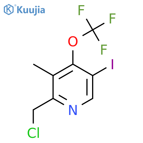 2-(Chloromethyl)-5-iodo-3-methyl-4-(trifluoromethoxy)pyridine structure