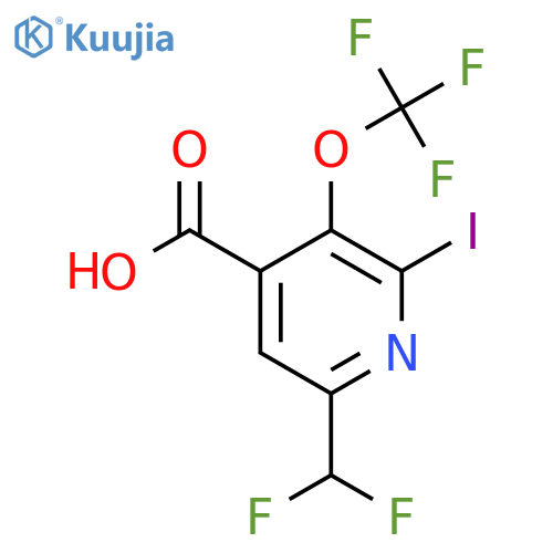 6-(Difluoromethyl)-2-iodo-3-(trifluoromethoxy)pyridine-4-carboxylic acid structure