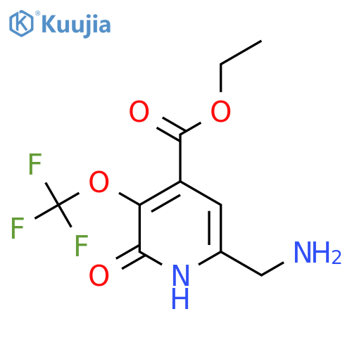 Ethyl 6-(aminomethyl)-2-hydroxy-3-(trifluoromethoxy)pyridine-4-carboxylate structure