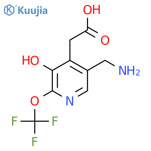 5-(Aminomethyl)-3-hydroxy-2-(trifluoromethoxy)pyridine-4-acetic acid structure