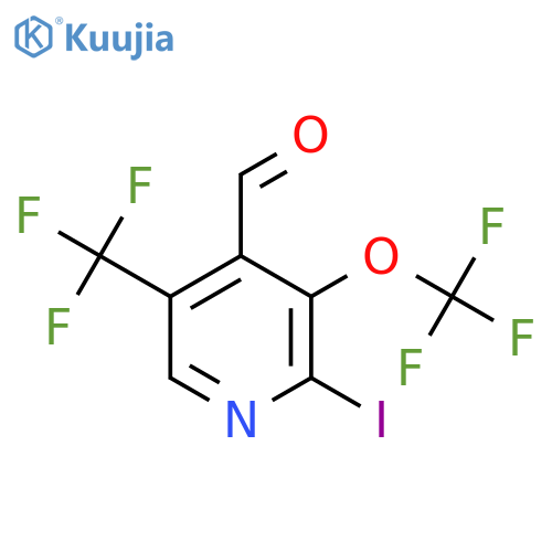 2-Iodo-3-(trifluoromethoxy)-5-(trifluoromethyl)pyridine-4-carboxaldehyde structure