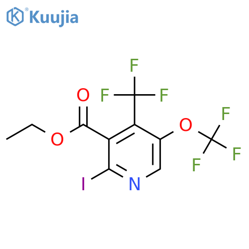 Ethyl 2-iodo-5-(trifluoromethoxy)-4-(trifluoromethyl)pyridine-3-carboxylate structure