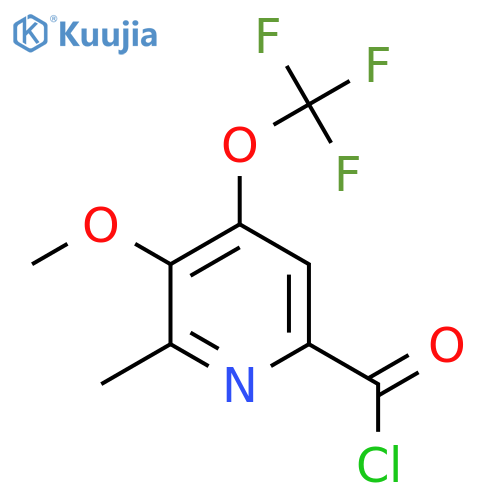 3-Methoxy-2-methyl-4-(trifluoromethoxy)pyridine-6-carbonyl chloride structure