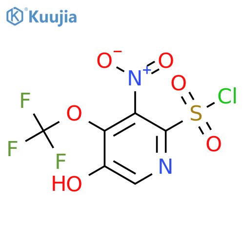 5-Hydroxy-3-nitro-4-(trifluoromethoxy)pyridine-2-sulfonyl chloride structure