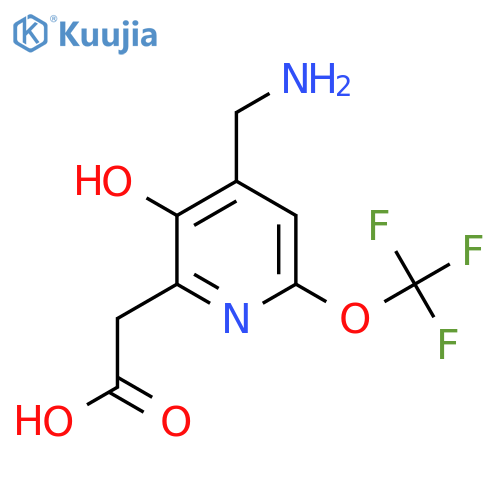 4-(Aminomethyl)-3-hydroxy-6-(trifluoromethoxy)pyridine-2-acetic acid structure