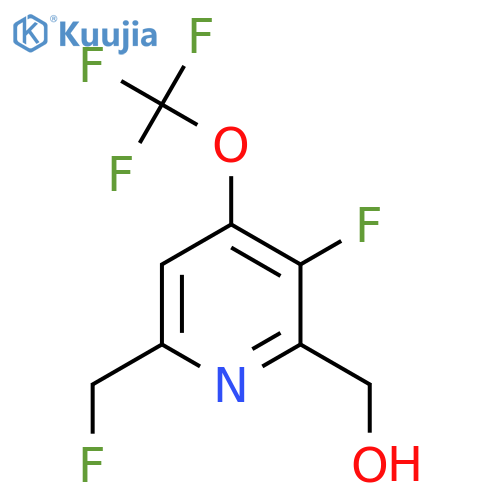 3-Fluoro-6-(fluoromethyl)-4-(trifluoromethoxy)pyridine-2-methanol structure