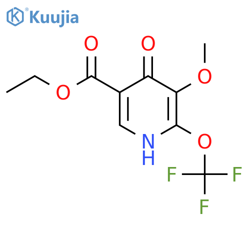 Ethyl 4-hydroxy-3-methoxy-2-(trifluoromethoxy)pyridine-5-carboxylate structure