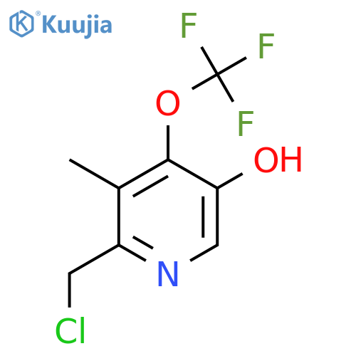 2-(Chloromethyl)-5-hydroxy-3-methyl-4-(trifluoromethoxy)pyridine structure