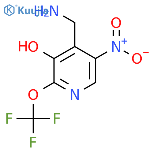 4-(Aminomethyl)-3-hydroxy-5-nitro-2-(trifluoromethoxy)pyridine structure