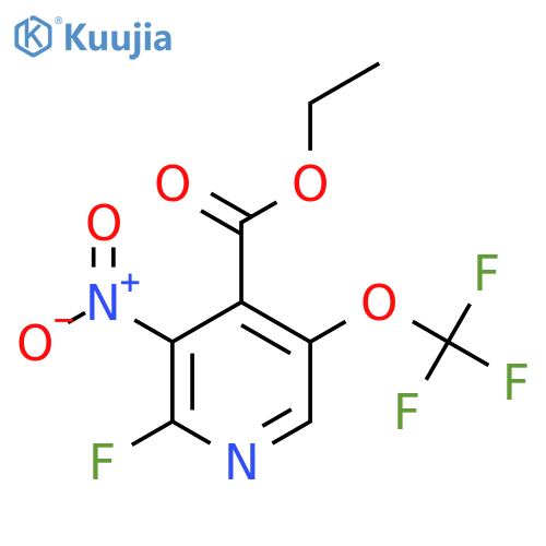 Ethyl 2-fluoro-3-nitro-5-(trifluoromethoxy)pyridine-4-carboxylate structure