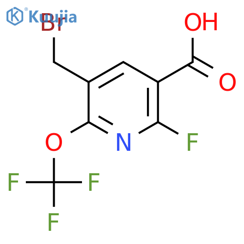 3-(Bromomethyl)-6-fluoro-2-(trifluoromethoxy)pyridine-5-carboxylic acid structure
