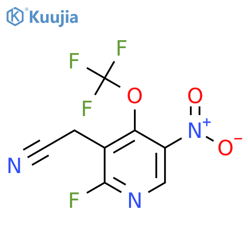 2-Fluoro-5-nitro-4-(trifluoromethoxy)pyridine-3-acetonitrile structure