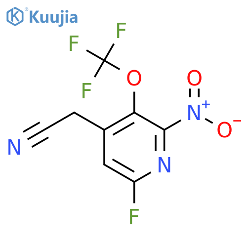 6-Fluoro-2-nitro-3-(trifluoromethoxy)pyridine-4-acetonitrile structure