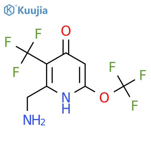 2-(Aminomethyl)-4-hydroxy-6-(trifluoromethoxy)-3-(trifluoromethyl)pyridine structure