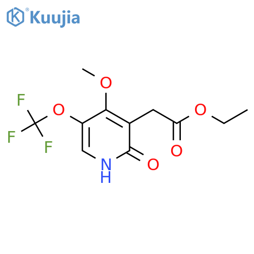 Ethyl 2-hydroxy-4-methoxy-5-(trifluoromethoxy)pyridine-3-acetate structure