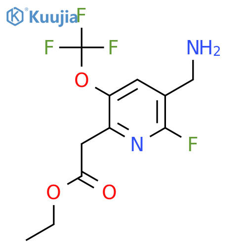 Ethyl 3-(aminomethyl)-2-fluoro-5-(trifluoromethoxy)pyridine-6-acetate structure