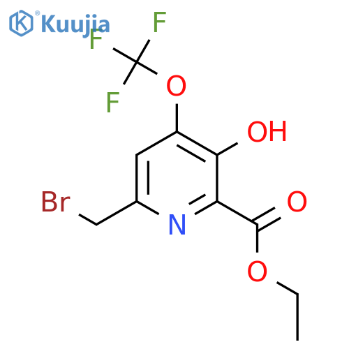 Ethyl 6-(bromomethyl)-3-hydroxy-4-(trifluoromethoxy)pyridine-2-carboxylate structure