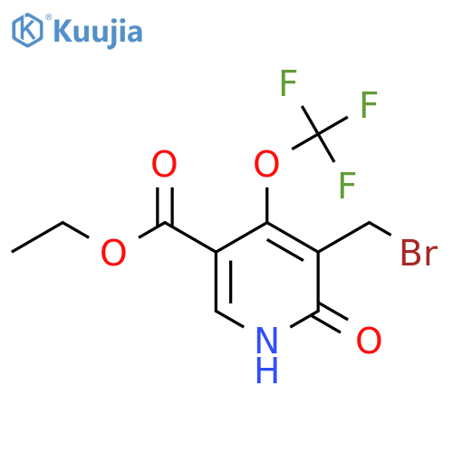 Ethyl 3-(bromomethyl)-2-hydroxy-4-(trifluoromethoxy)pyridine-5-carboxylate structure
